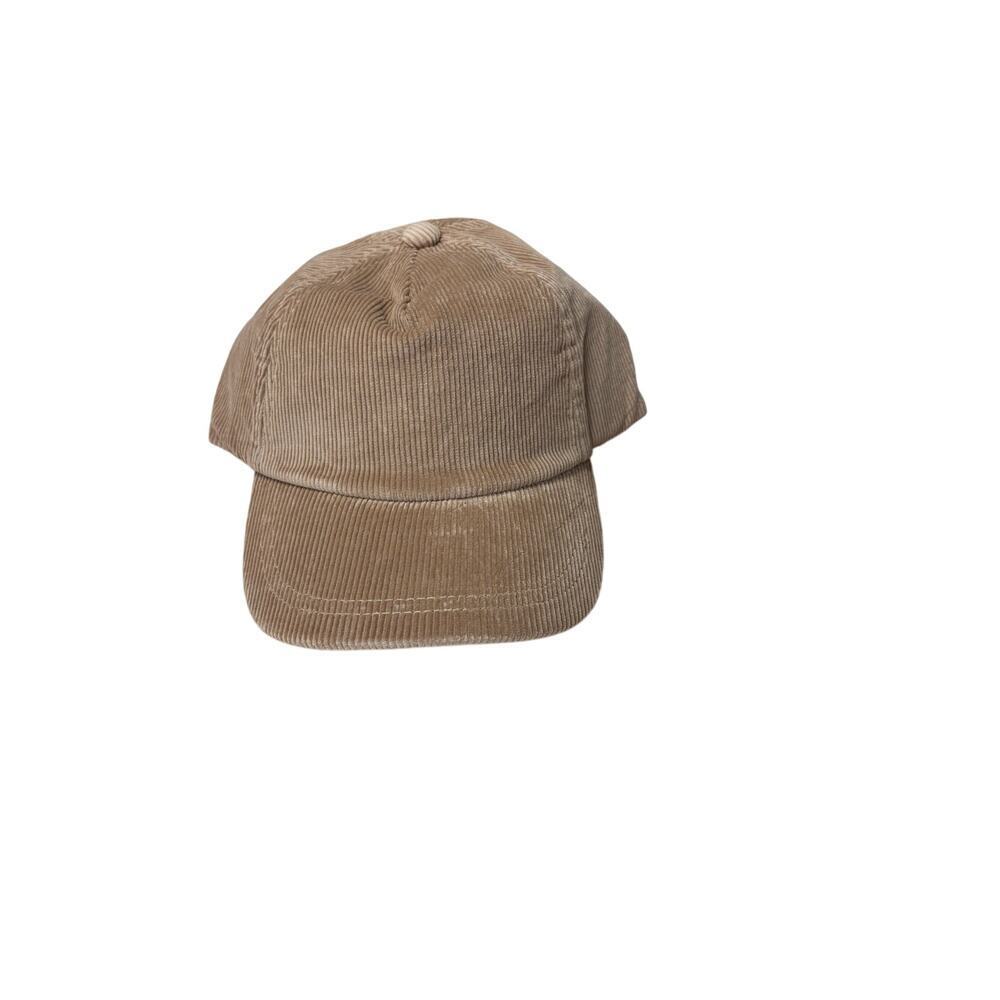 GOUMI Corduroy hat brown 6 -24 Months 18.9”-19.7” Adjustable Strap Organic